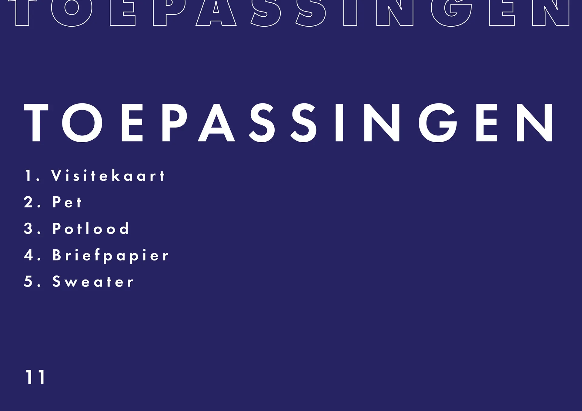On this page is a table of content of all the mockups I made