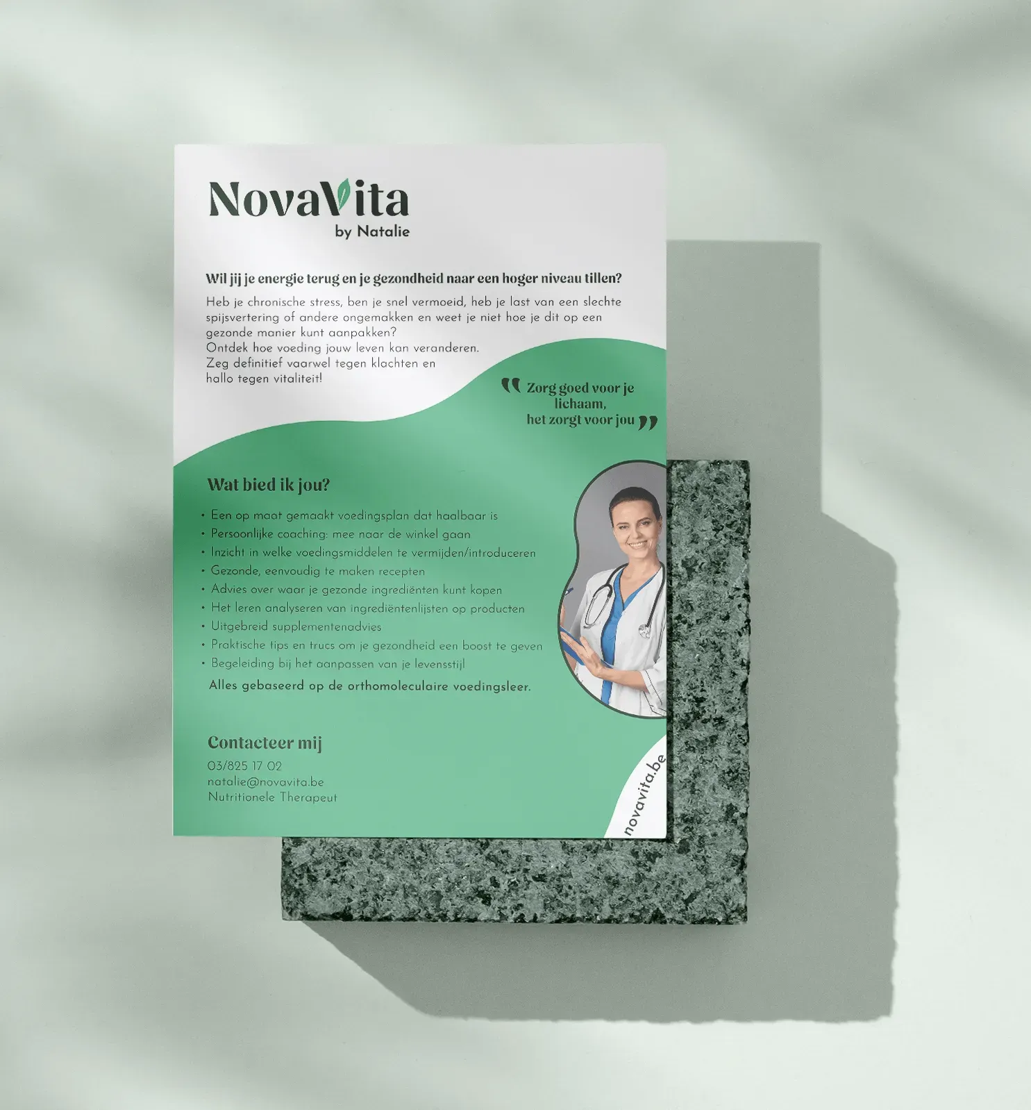 This is a flyer for advertisement for NovaVita